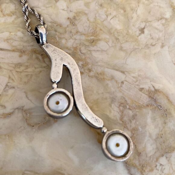 Sterling Silver Pearl Pendant & Rope Chain - Picture 5 of 7